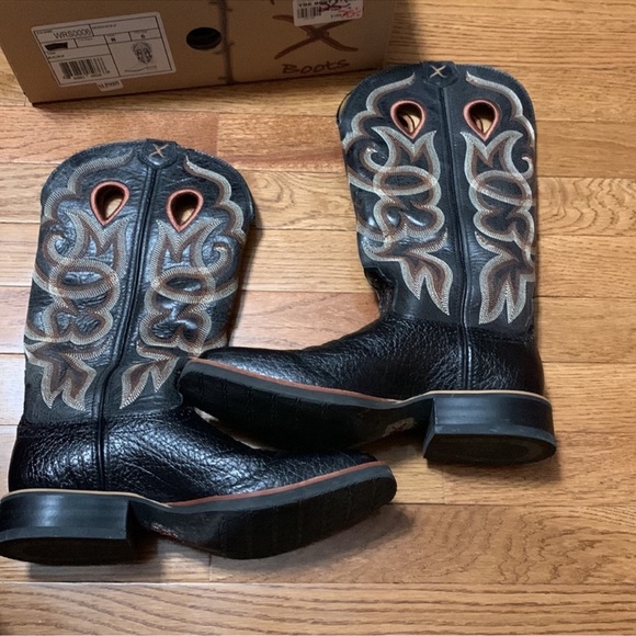 Twisted X Black, Square Toe Boots - Picture 2 of 5